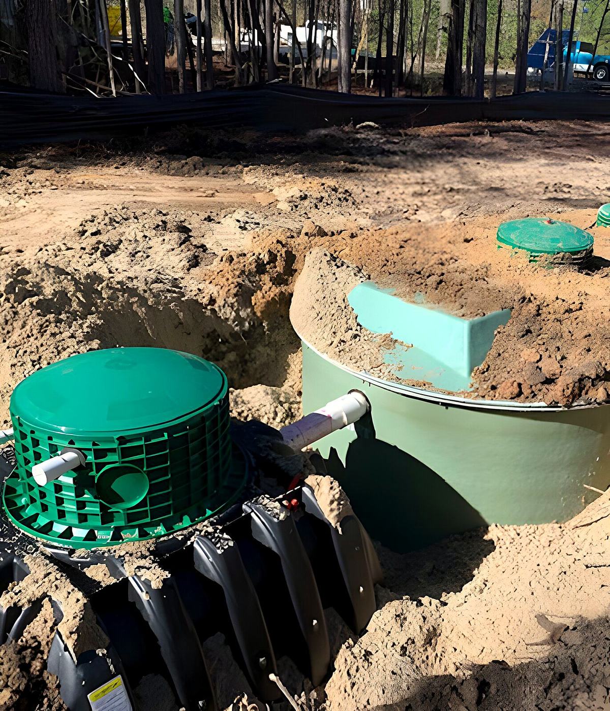 New septic system installation